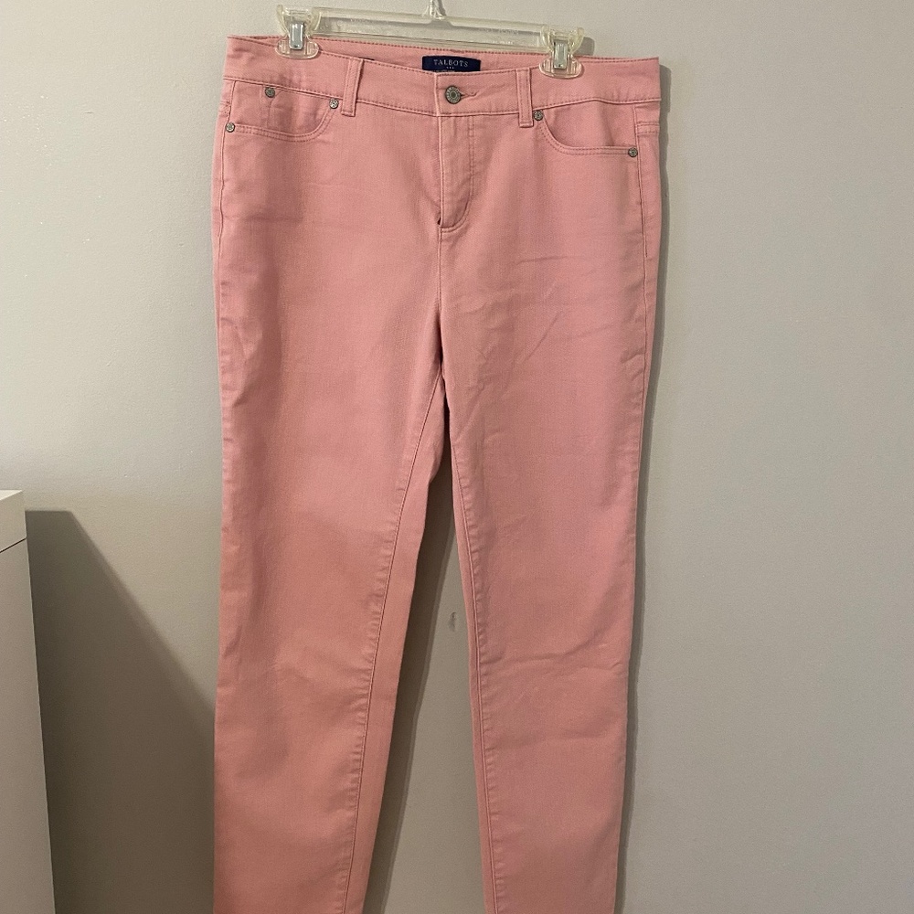 Talbot simply flattering collection dusty pink ankle jeans size 10